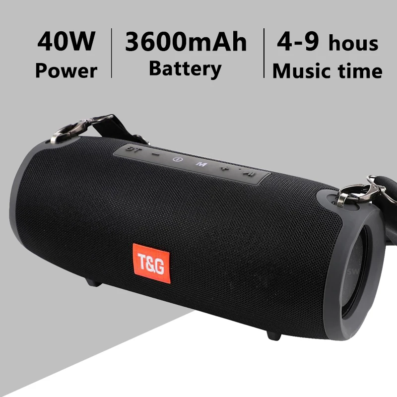 TG118 40 Вт Bluetooth Динамик Водонепроницаемый Портативный Колонка сабвуфер колонки s AUX