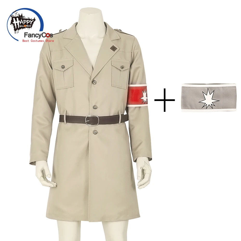 

Anime Attack on Titan Final Season Jacket Eren Jaeger Shingeki no Kyojin Jacket Eren Jaeger Marley Military Coat Cosplay Costume