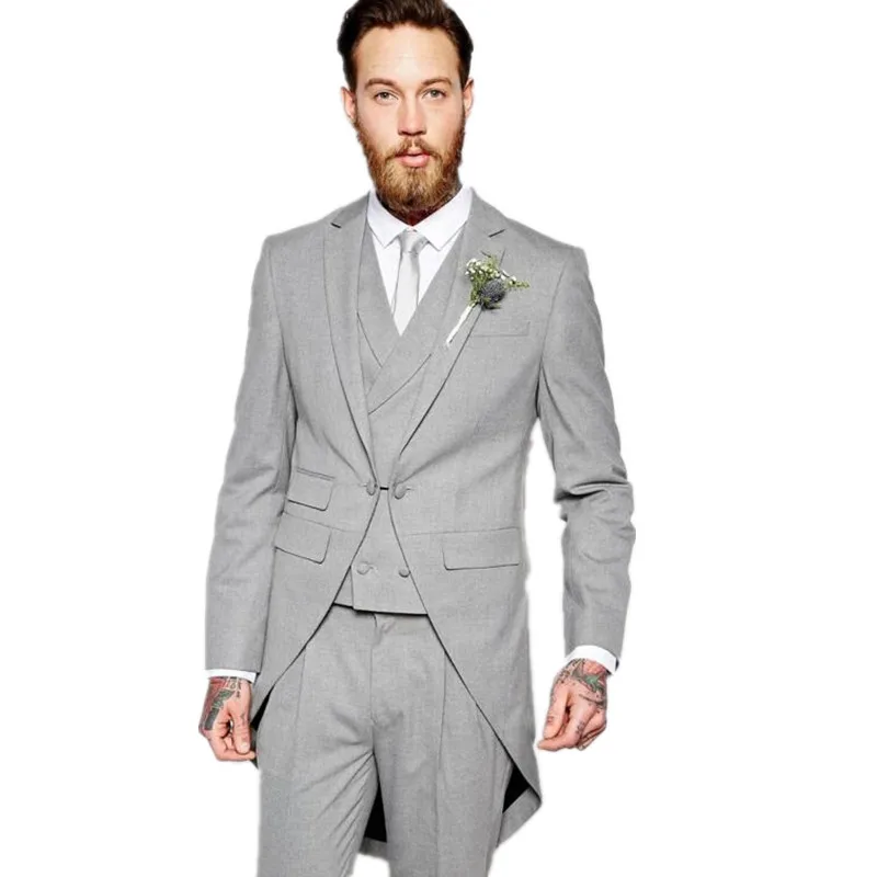 2020 Light Grey groom dress tuxedo Wedding men Suit notched Lapel Jacket+Pants+Tie+Vest custom made boys Best mens suits
2020 Light Grey groom dress tuxedo Wedding men Suit notched Lapel Jacket+Pants+Tie+Vest custom made boys Best mens suits