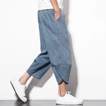 Chinese Style Flaxen Baggy New Spring Cotton Linen Men's Pants Drawstring Jogger Pants Plus Size Embroidery Trousers
Chinese Style Flaxen Baggy New Spring Cotton Linen Men's Pants Drawstring Jogger Pants Plus Size Embroidery Trousers