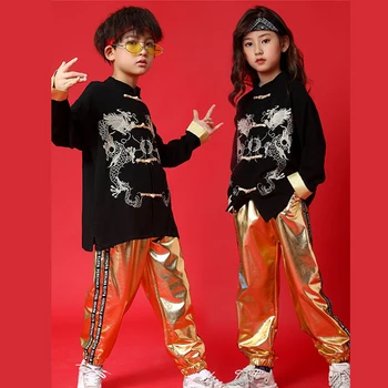 Jazz Dance Costumes Child Chinese Style Boys Girls Catwalk Show Stage Clothing Kids Hip Hop Outfits Street Dance Wear DQL2358
Jazz Dance Costumes Child Chinese Style Boys Girls Catwalk Show Stage Clothing Kids Hip Hop Outfits Street Dance Wear DQL2358