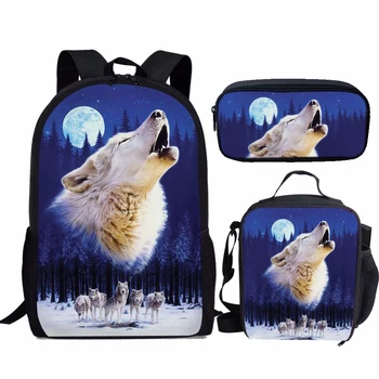 Customzied 3pcs/set Wolf Print School bags Set For Girls Female Backpack Schoolbags Backpack Feminine Book Bag Boy Pencil Case
Customzied 3pcs/set Wolf Print School bags Set For Girls Female Backpack Schoolbags Backpack Feminine Book Bag Boy Pencil Case