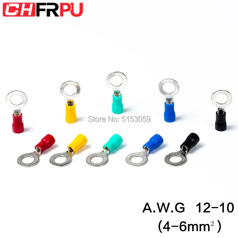 RV series Ring insulated terminal Cable Wire Connector A.W.G 12-10 Electrical Crimp Terminal Wire Connectors
RV series Ring insulated terminal Cable Wire Connector A.W.G 12-10 Electrical Crimp Terminal Wire Connectors