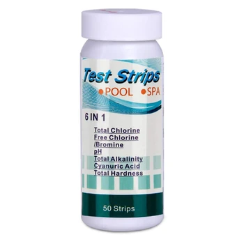 50Pcs 6-In-1 Swimming Pool PH Test Paper Residual Chlorine PH Value Alkalinity Hardness Test Strip PH Tester
50Pcs 6-In-1 Swimming Pool PH Test Paper Residual Chlorine PH Value Alkalinity Hardness Test Strip PH Tester