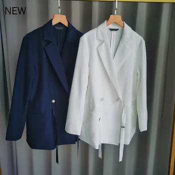 Women Pearl Buckle Suit Coat Drawstring Lace-up 2020 Autumn New Arrival Solid Color Blazer for Office Lady
Women Pearl Buckle Suit Coat Drawstring Lace-up 2020 Autumn New Arrival Solid Color Blazer for Office Lady