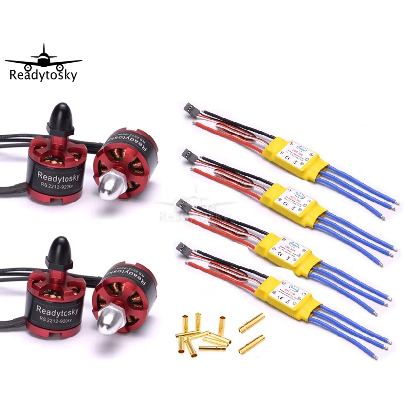 Readytosky 2212 920KV CW/CCW Brushless Motor + 30A ESC + 3.5mm Connector for S500 F450 F550 S550 Multicopter 
Readytosky 2212 920KV CW/CCW Brushless Motor + 30A ESC + 3.5mm Connector for S500 F450 F550 S550 Multicopter
