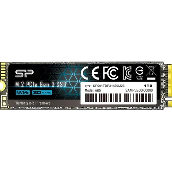 SSD Silicon Power A60 SP001TBP34A60M28 SSD, M.2, 1.0TB, PCI-Ex4, read: 2200 Mb / s, write: 1600 Mb / s, TLC 3D NAND, NVMe, ECC
SSD Silicon Power A60 SP001TBP34A60M28 SSD, M.2, 1.0TB, PCI-Ex4, read: 2200 Mb / s, write: 1600 Mb / s, TLC 3D NAND, NVMe, ECC