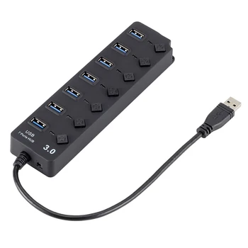 USB 3.0 HUB Multi USB Splitter 7 Ports Expander Multipl USB Adapter with LED light Independent Switch for Computer PC Laptop
USB 3.0 HUB Multi USB Splitter 7 Ports Expander Multipl USB Adapter with LED light Independent Switch for Computer PC Laptop