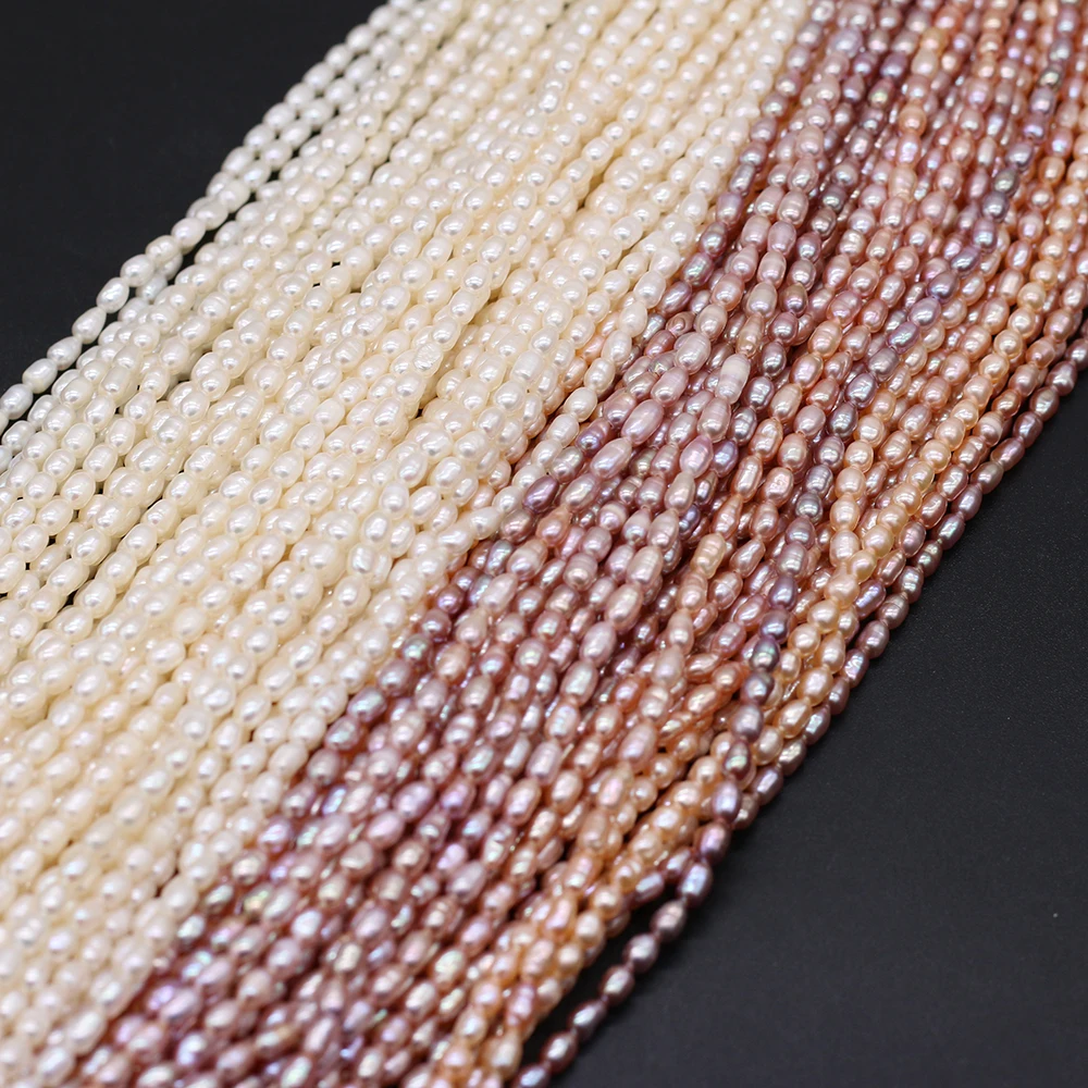 Rice Shape Natural Fresh Water Pearl Beads Purple White Orange Beads 3-3.5mm DIY for Jewelry Making Necklaces Accessories
Rice Shape Natural Fresh Water Pearl Beads Purple White Orange Beads 3-3.5mm DIY for Jewelry Making Necklaces Accessories