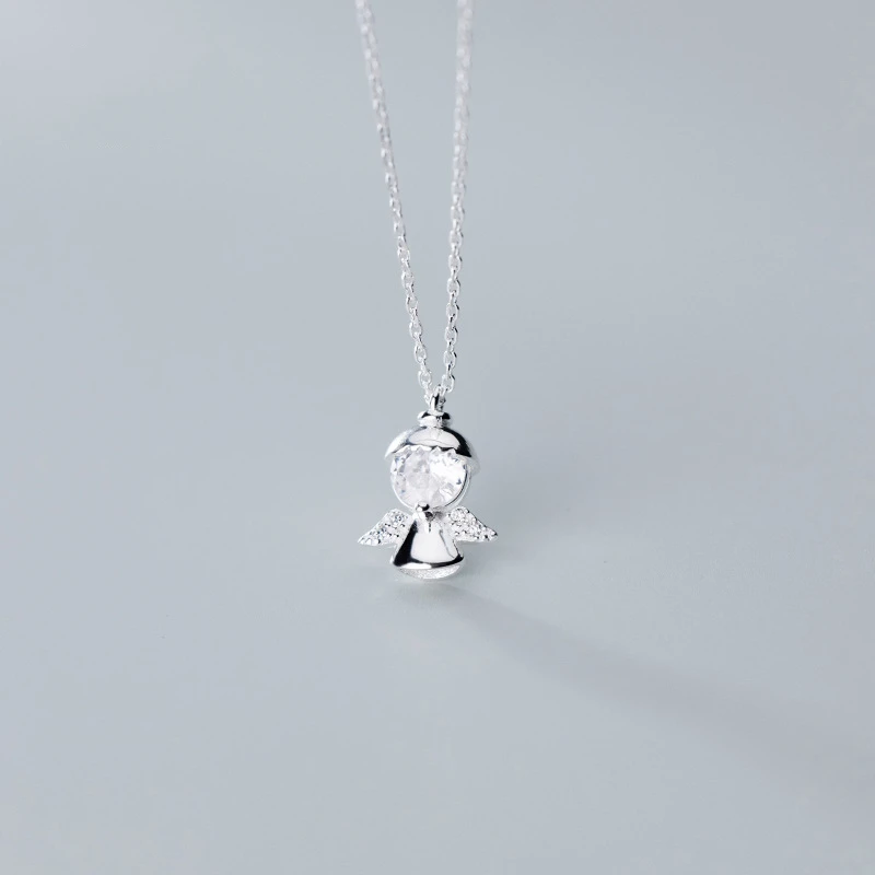 100% Solid Real 925 Sterling Silver Cute Angel Wings Zirconia Crystal Pendant Necklace Choker Jewelry For Fashion Women Gift
100% Solid Real 925 Sterling Silver Cute Angel Wings Zirconia Crystal Pendant Necklace Choker Jewelry For Fashion Women Gift