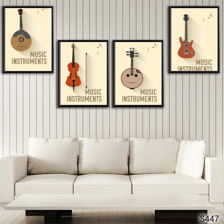 Abstract Oil Painting Print on Canvas 4pcs Musical Instruments Guitar Canvas Art Printing Wall Art Picture for Home Decor 
Abstract Oil Painting Print on Canvas 4pcs Musical Instruments Guitar Canvas Art Printing Wall Art Picture for Home Decor