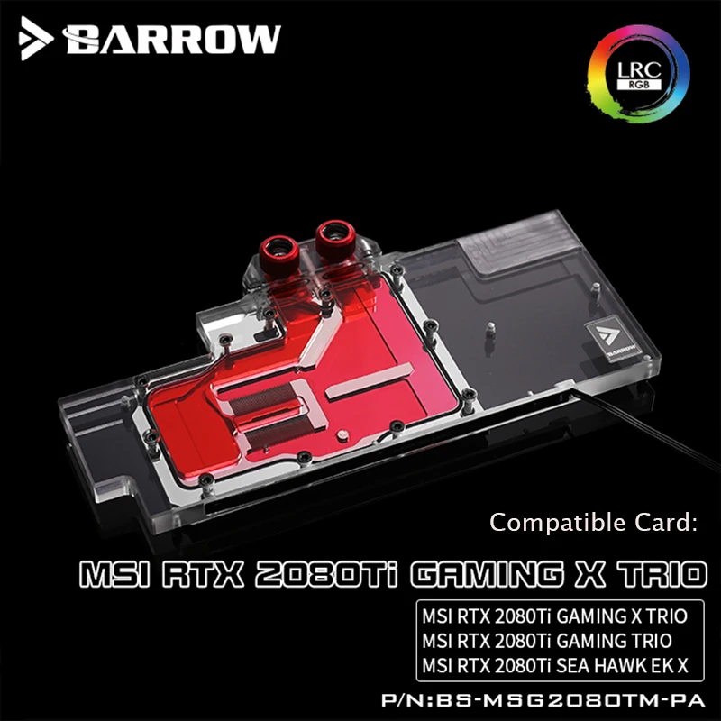 Barrow GPU Water Cooling Block For MSI RTX2080T GAMING X TRIO Graphics Card Cooler Full Cover Aurora Light ,BS-MSG2080TM-PA
Barrow GPU Water Cooling Block For MSI RTX2080T GAMING X TRIO Graphics Card Cooler Full Cover Aurora Light ,BS-MSG2080TM-PA
