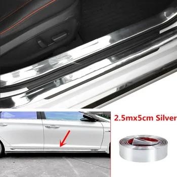 1* 2.5Mx5cm Car Silver Chrome Moulding Trim Strip Premium Rubber Material Interior Decoration For Door Bumper Edge
1* 2.5Mx5cm Car Silver Chrome Moulding Trim Strip Premium Rubber Material Interior Decoration For Door Bumper Edge
