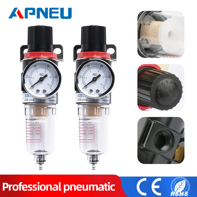 AFR-2000 Pneumatic Filter Air Treatment Unit Pressure Regulator Compressor Reducing Valve Oil Water pressure regulator
AFR-2000 Pneumatic Filter Air Treatment Unit Pressure Regulator Compressor Reducing Valve Oil Water pressure regulator