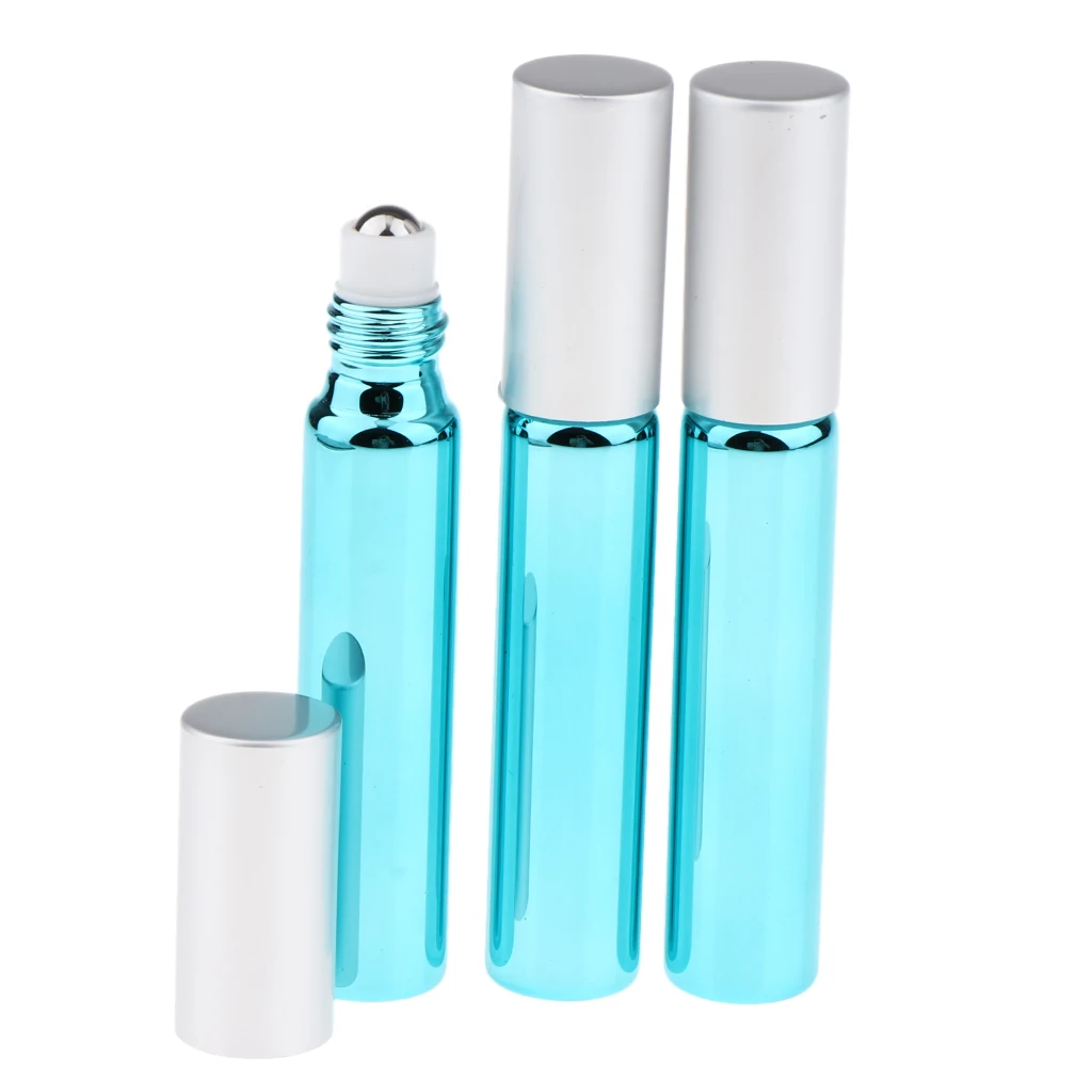 3pcs Empty Refillable Container Essential Oil Roller Bottles Vials 3pcs Empty Refillable Container Essential Oil Roller Bottles Vials