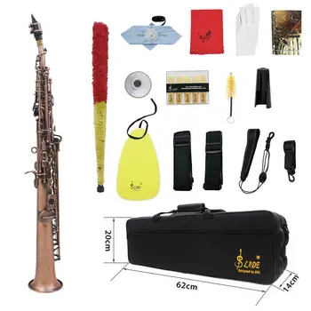 Red Bronze Straight Bb Tone Soprano Saxophone Sax Tenor Woodwind Instrument Abalone Key Carve Pattern with Case Cleaning Clot
Red Bronze Straight Bb Tone Soprano Saxophone Sax Tenor Woodwind Instrument Abalone Key Carve Pattern with Case Cleaning Clot
