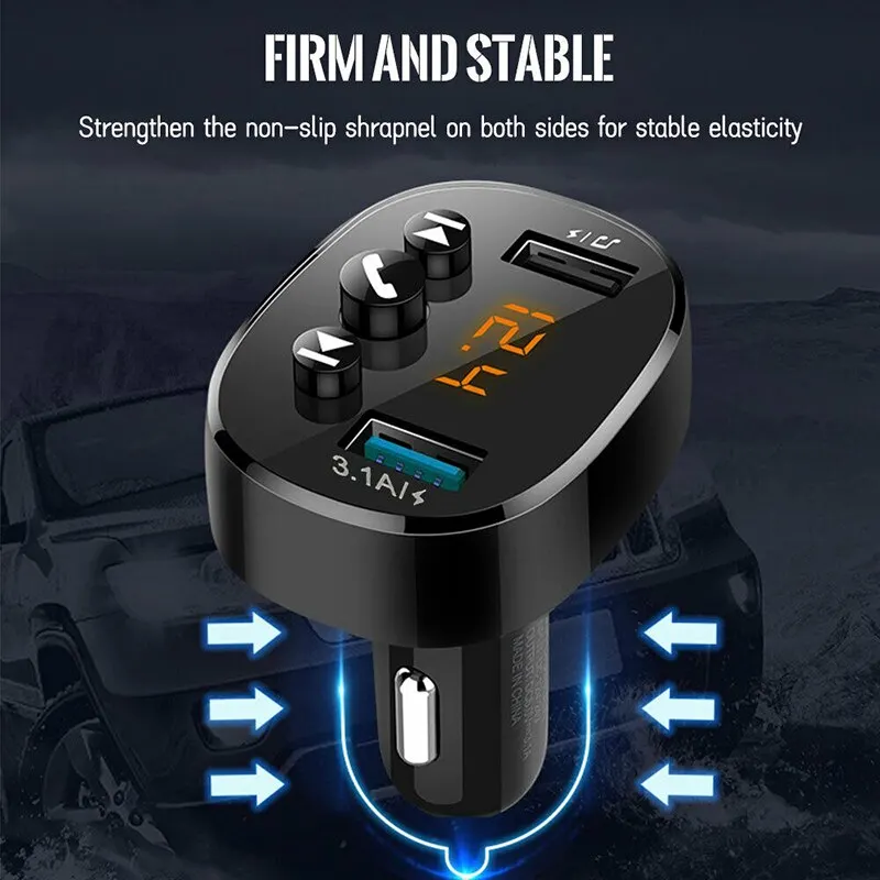 Mayitr Car Kit Handsfree MP3 Player FM Transmitter 3.1A Dual USB Charger U Disk Play Dual QC3.0 USB Charger Handsfree Kit
Mayitr Car Kit Handsfree MP3 Player FM Transmitter 3.1A Dual USB Charger U Disk Play Dual QC3.0 USB Charger Handsfree Kit