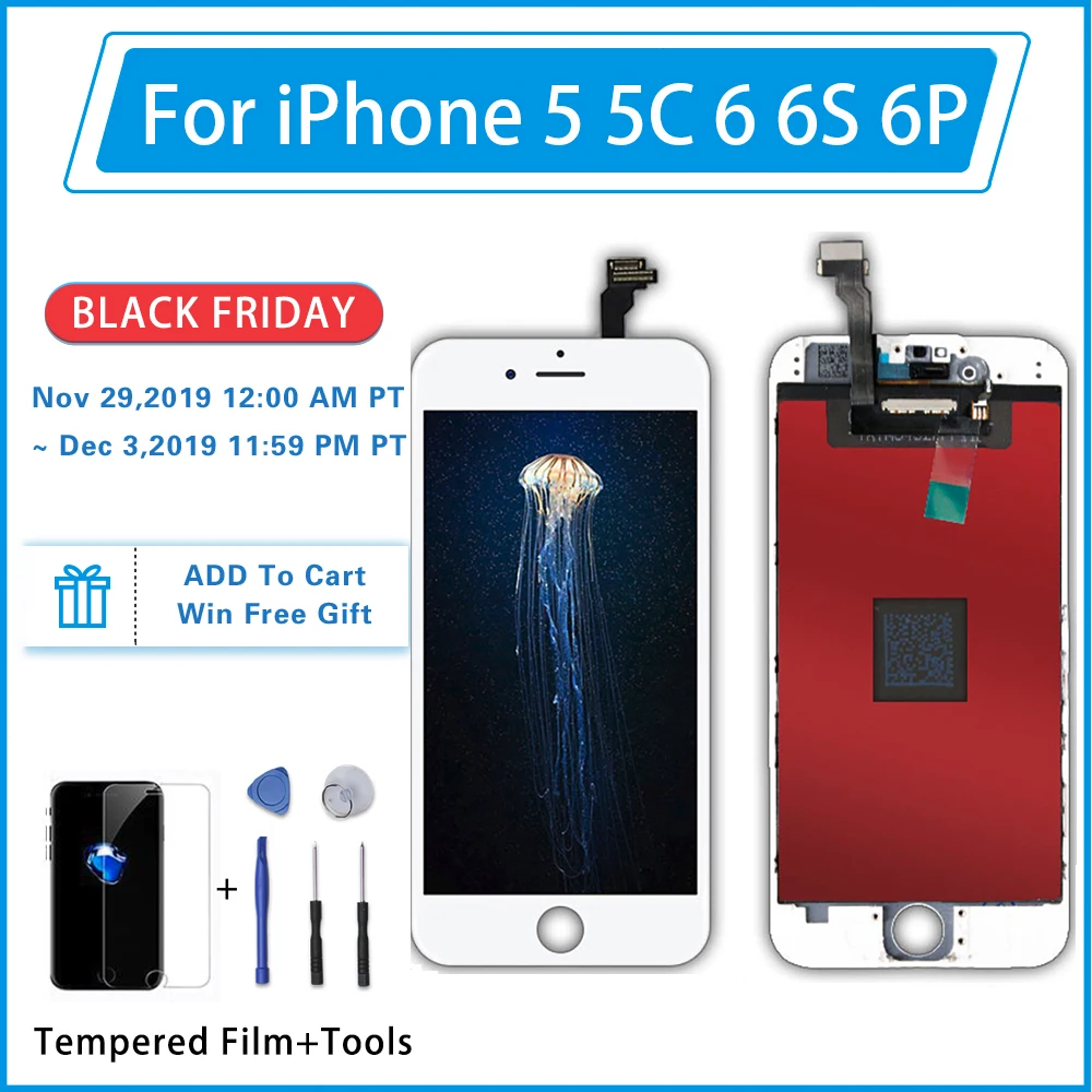 Pantalla LCD Display Replacement For iPhone 6 6s 6 Plus 3D Touch Screen Celular Digitizer Assembly Screen For Apple iPhone 5s se
Pantalla LCD Display Replacement For iPhone 6 6s 6 Plus 3D Touch Screen Celular Digitizer Assembly Screen For Apple iPhone 5s se