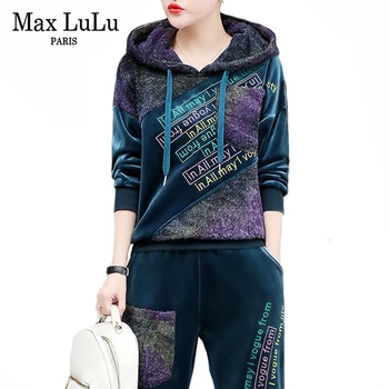 Max LuLu Fashion European Tracksuit Ladies Knitted Tops Harem Pants Womens Hooded Two Pieces Set Velvet Clothes Fur Warm Outfits
Max LuLu Fashion European Tracksuit Ladies Knitted Tops Harem Pants Womens Hooded Two Pieces Set Velvet Clothes Fur Warm Outfits