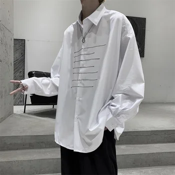 EWQ / men's and woemn's wear korean fashion Solid Color Loose Long Sleeve black white Shirt chiffon oversize vintage tops 9Y1390
EWQ / men's and woemn's wear korean fashion Solid Color Loose Long Sleeve black white Shirt chiffon oversize vintage tops 9Y1390