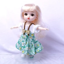 BJD doll 13 Movable Joints with green dress Doll 6 Inch Makeup Cute Brown yellow Eyeball Dolls with Fashion Dress for Girls Toy
BJD doll 13 Movable Joints with green dress Doll 6 Inch Makeup Cute Brown yellow Eyeball Dolls with Fashion Dress for Girls Toy