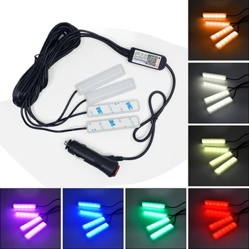 1set * 4pcs 12V Car interior RGB LED Strip tape DRL Light Music Remote Control Auto Decorative Flexible Kit Fog Lamp neon cord
1set * 4pcs 12V Car interior RGB LED Strip tape DRL Light Music Remote Control Auto Decorative Flexible Kit Fog Lamp neon cord