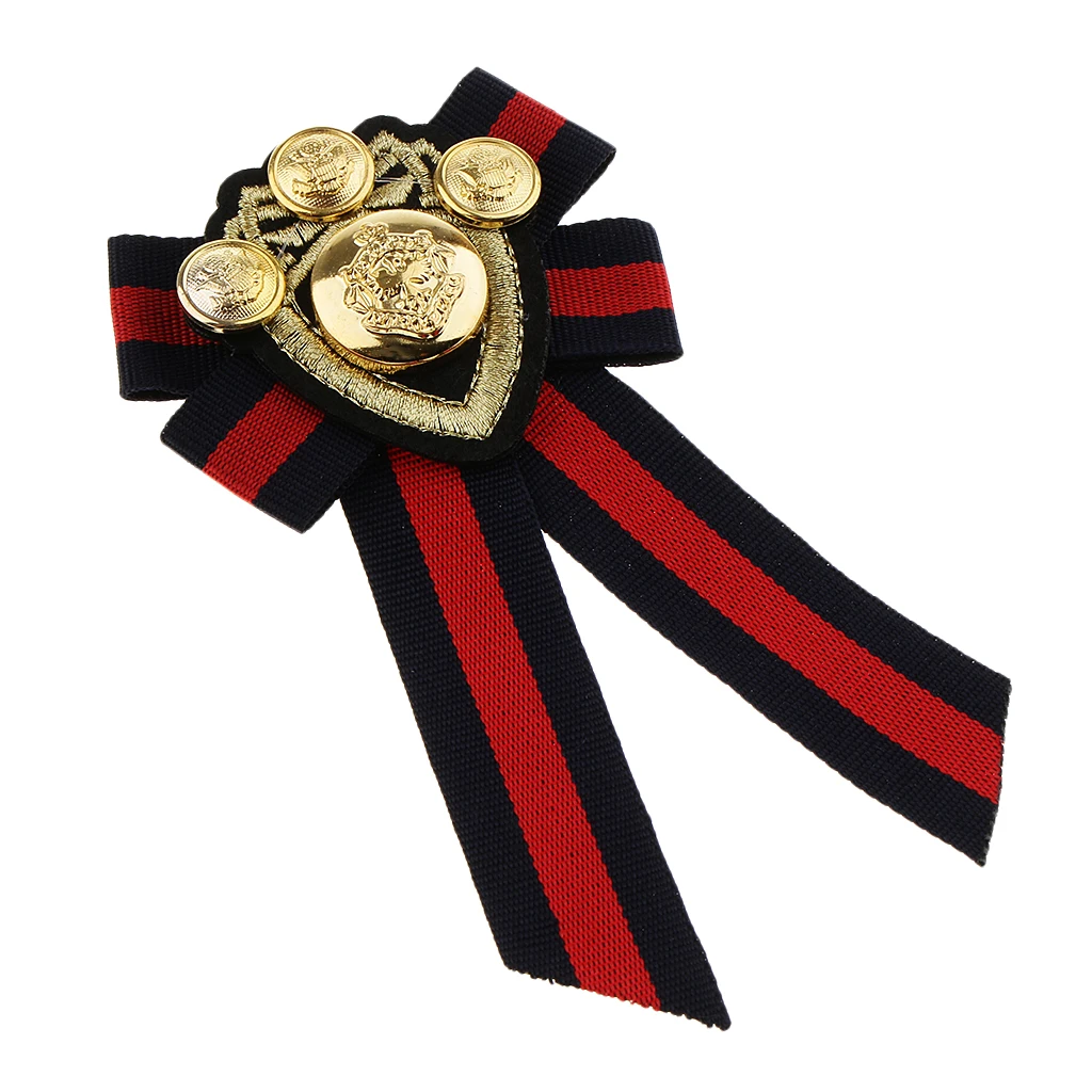 Vintage Pre-tied Bowknot Brooch Fabric Bow Tie Men Wome British Badge Pin Vintage Pre-tied Bowknot Brooch Fabric Bow Tie Men Wome British Badge Pin