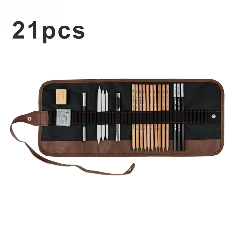 21pcs Sketch Pencil Set Professional Sketching Drawing Kit Wood Pencil Pencil Bags For Painter School Students Art Supplies
21pcs Sketch Pencil Set Professional Sketching Drawing Kit Wood Pencil Pencil Bags For Painter School Students Art Supplies