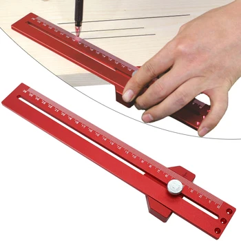 Woodworking DIY Mark Line Carpenter Drawing 45 Degree Angle Metric Home T-type Scribing Ruler Measuring Tool Aluminium Alloy
Woodworking DIY Mark Line Carpenter Drawing 45 Degree Angle Metric Home T-type Scribing Ruler Measuring Tool Aluminium Alloy