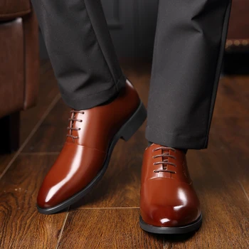 Formal Heels 6cm Mens Italian Leather Shoes Men Classic Brown Black Dress Shoes for Men Oxford Gents Shoes Man Wedding Flats
Formal Heels 6cm Mens Italian Leather Shoes Men Classic Brown Black Dress Shoes for Men Oxford Gents Shoes Man Wedding Flats