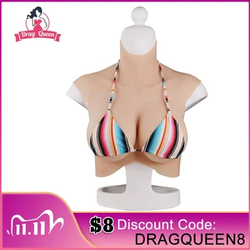 

7th No Oil H Cup Silicone Breasts Forms Huge Fake Boobs Tits Breastplate For Crossdresser Drag Queen Shemale Sissy Transgender