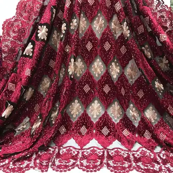 Wine Velvet 3d Lace Fabric 2019 High Quality Rhinestones Lace Latest African Laces Fabric Wedding Nigerian French Lace Fabric
Wine Velvet 3d Lace Fabric 2019 High Quality Rhinestones Lace Latest African Laces Fabric Wedding Nigerian French Lace Fabric