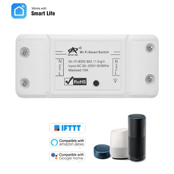 RF Wifi Switch Smart Switch RF 433MHz Compatible with Alexa for Google Home Wireless Switch Timing Function APP/Voice Control
RF Wifi Switch Smart Switch RF 433MHz Compatible with Alexa for Google Home Wireless Switch Timing Function APP/Voice Control