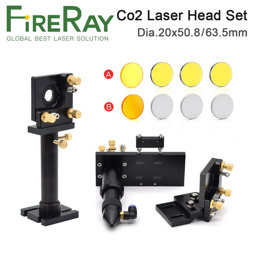FireRay CO2 Laser Head Set Kit 1Pcs Dia.20mm ZnSe Focus Lens 3Pcs Dia.25m Mo Si Mirror 25mm for Laser Engraving Cutting Machine
FireRay CO2 Laser Head Set Kit 1Pcs Dia.20mm ZnSe Focus Lens 3Pcs Dia.25m Mo Si Mirror 25mm for Laser Engraving Cutting Machine