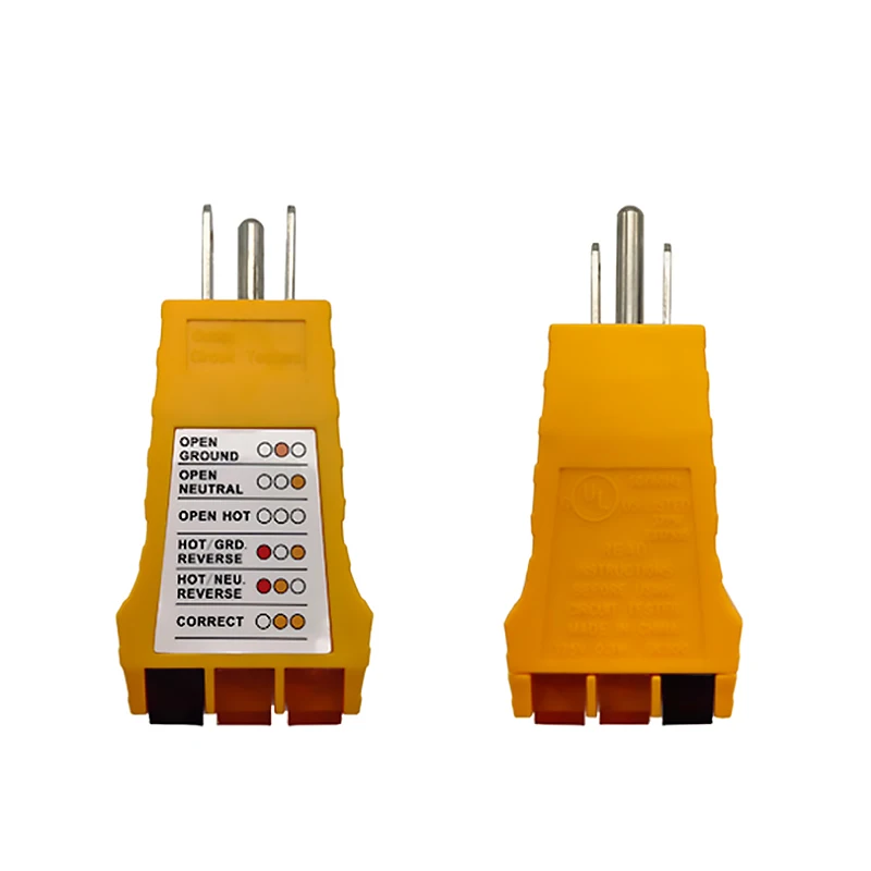 US Socket tester American socket phase detector American standard three-wire loop power socket tester Detection 3 circuit lines
US Socket tester American socket phase detector American standard three-wire loop power socket tester Detection 3 circuit lines
