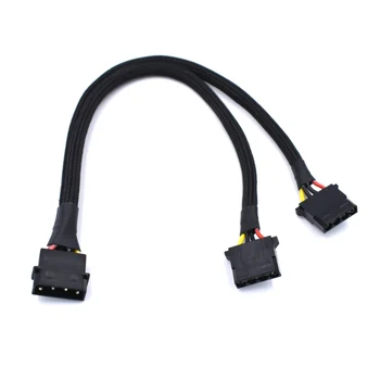 30cm 18AWG IDE 4P to Dual 4P IDE Y Splitter hard disk Power supply Extension with black sleeve 50pcs/lot
30cm 18AWG IDE 4P to Dual 4P IDE Y Splitter hard disk Power supply Extension with black sleeve 50pcs/lot