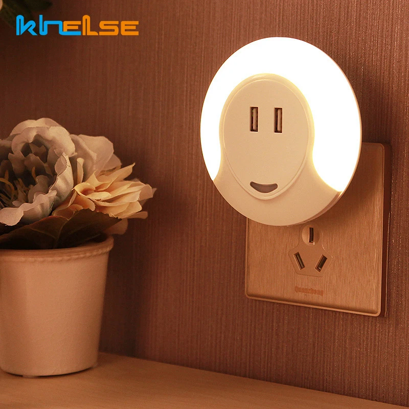 Round Auto Light Sensor LED Night Light With 2 USB Charging Socket Lamp EU US Wall Plug Charger IPhone Xiaomi Tablet Portable
Round Auto Light Sensor LED Night Light With 2 USB Charging Socket Lamp EU US Wall Plug Charger IPhone Xiaomi Tablet Portable