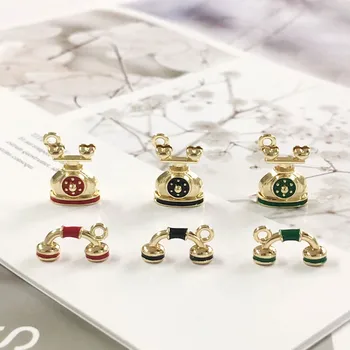 10pcs/pack 3D Telephone Call Floating Enamel Charms Jewelry Earring Bracelets DIY Pendant Jewelry Making Metal Golden Base 
10pcs/pack 3D Telephone Call Floating Enamel Charms Jewelry Earring Bracelets DIY Pendant Jewelry Making Metal Golden Base