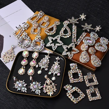 Ztech AB Color Rhinestones Metal Geometric roEarring High-quality Crystals Drop Earrings Jewelry Fashion Accessories For Women
Ztech AB Color Rhinestones Metal Geometric roEarring High-quality Crystals Drop Earrings Jewelry Fashion Accessories For Women