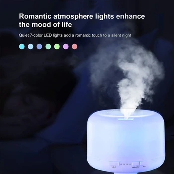 500ml Ultrasonic Air Humidifier Essential Light Oil Aromatherapy Diffuser for Office Home
500ml Ultrasonic Air Humidifier Essential Light Oil Aromatherapy Diffuser for Office Home