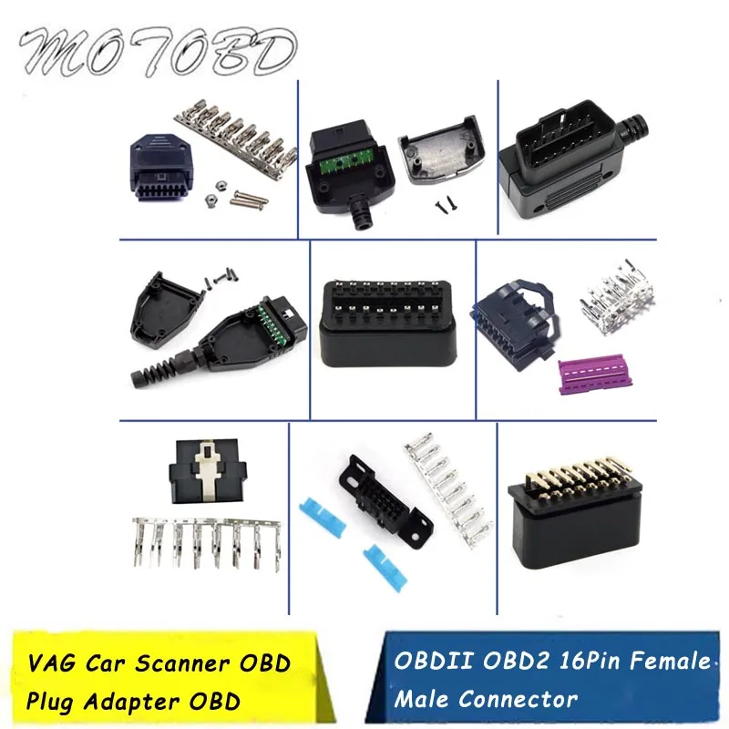 Universal OBDII OBD2 16Pin Female Male Connector for VAG Car Scanner OBD Plug Adapter OBD 2 Connector More Type Option
Universal OBDII OBD2 16Pin Female Male Connector for VAG Car Scanner OBD Plug Adapter OBD 2 Connector More Type Option