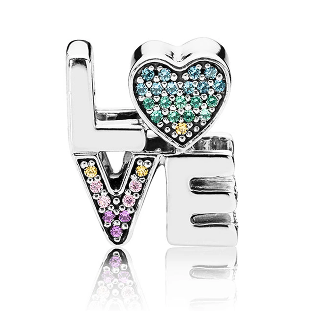 Multi-Color Love Charm 100% Real 925 Sterling Silver Love Beads Charms Fit Original Bracelet Diy Jewelry
Multi-Color Love Charm 100% Real 925 Sterling Silver Love Beads Charms Fit Original Bracelet Diy Jewelry