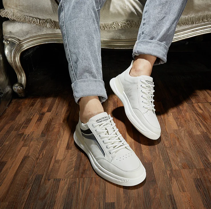 Fashion Men Sneakers Casual Soft leather white shoes shoes shoes men's flat breathing sports casual shoes round toe sole
Fashion Men Sneakers Casual Soft leather white shoes shoes shoes men's flat breathing sports casual shoes round toe sole