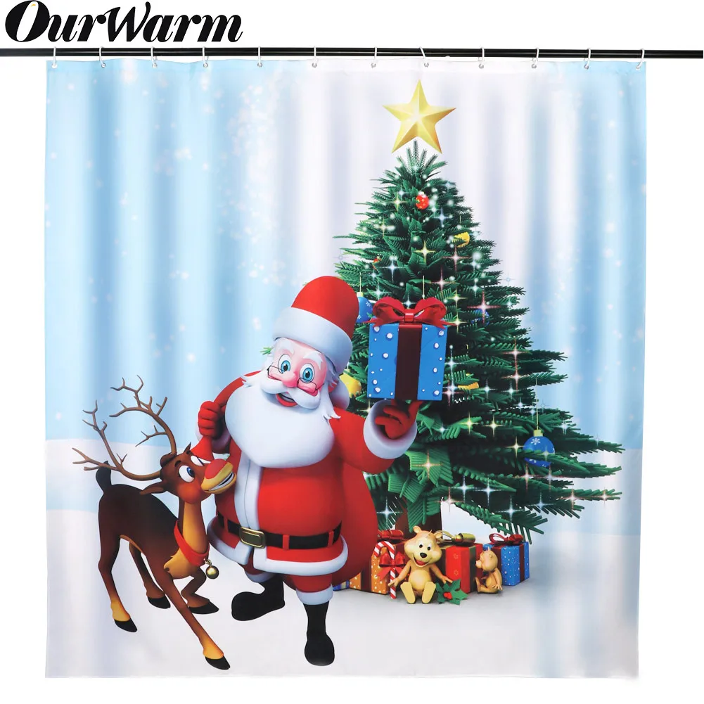 OurWarm 1.8m Merry Christmas Waterproof Bathroom Curtain Santa Claus Christmas Tree Polyester Shower Curtain New Year 2020
OurWarm 1.8m Merry Christmas Waterproof Bathroom Curtain Santa Claus Christmas Tree Polyester Shower Curtain New Year 2020