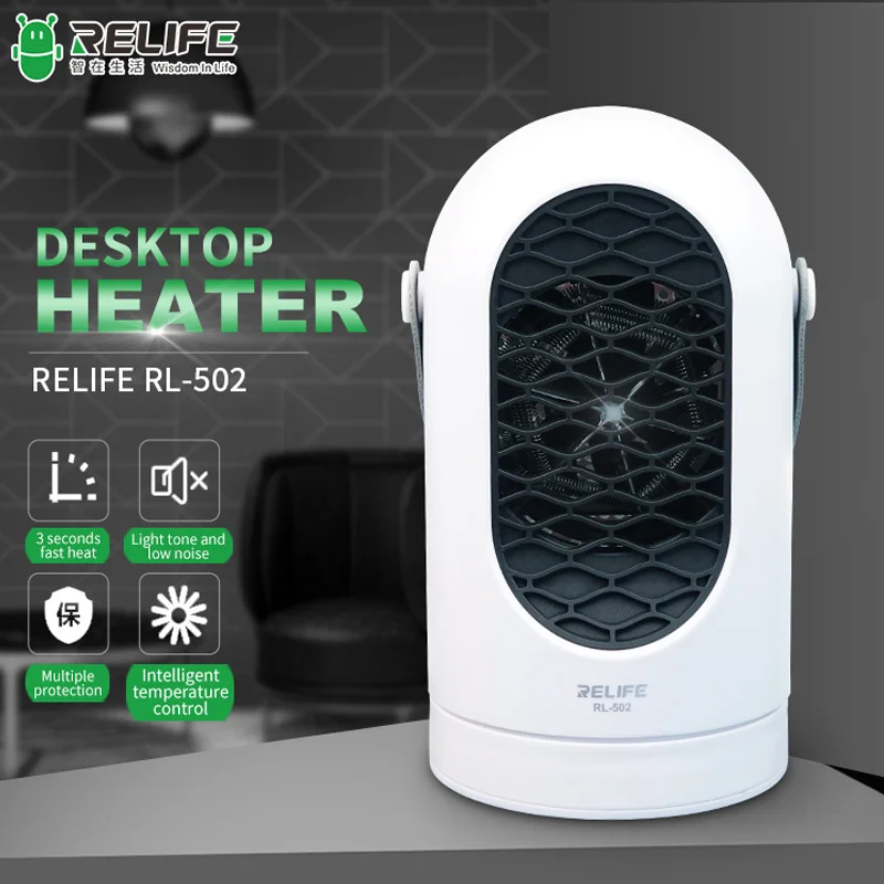 RL-502 Fast Hheat Desktop Heater Mini Fan Heater Intelligent Temperature Control Household Heating Stove Radiator Warmer Machine
RL-502 Fast Hheat Desktop Heater Mini Fan Heater Intelligent Temperature Control Household Heating Stove Radiator Warmer Machine