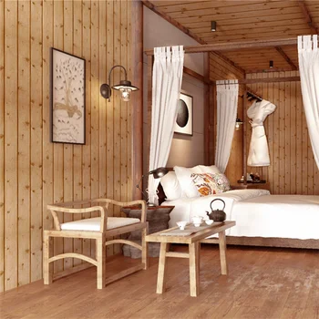 새로운 일본식 나뭇결 보드 벽지와 방 일본 장식 거실 침실 다락방 천장 다다미 벽지
