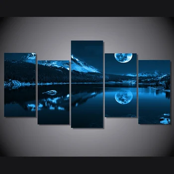 5 Pieces Snow Moutain Night Moon Lake Painting On Canvas Room Decoration Print Poster Picture Canvas Painting
5 Pieces Snow Moutain Night Moon Lake Painting On Canvas Room Decoration Print Poster Picture Canvas Painting