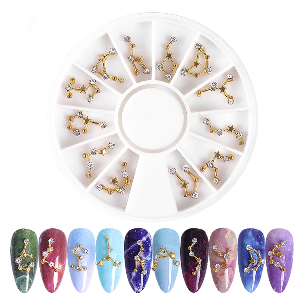 1box 12 Constellation Shape Nail Art Decorations Glitter 3D Alloy Nail Rhinestones Creative DIY Manicure Tool Nails Accessoires
1box 12 Constellation Shape Nail Art Decorations Glitter 3D Alloy Nail Rhinestones Creative DIY Manicure Tool Nails Accessoires