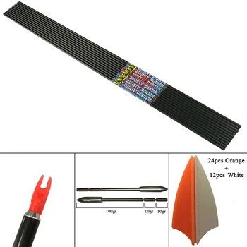 12PCS Linkboy Archery Pure Carbon Arrow shafts 32" In Bulk ID3.2mm Spine700 120gr Points Pin Nock Vanes For Bow Hunting DIY
12PCS Linkboy Archery Pure Carbon Arrow shafts 32" In Bulk ID3.2mm Spine700 120gr Points Pin Nock Vanes For Bow Hunting DIY