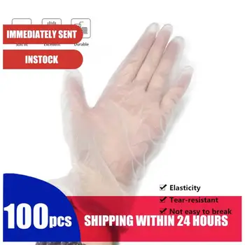 100PCS Transparent Disposable Household Latex Vinyl Glove PVC Gloves Protection Against Acid Alkali Oil For Home Factories Work 
100PCS Transparent Disposable Household Latex Vinyl Glove PVC Gloves Protection Against Acid Alkali Oil For Home Factories Work